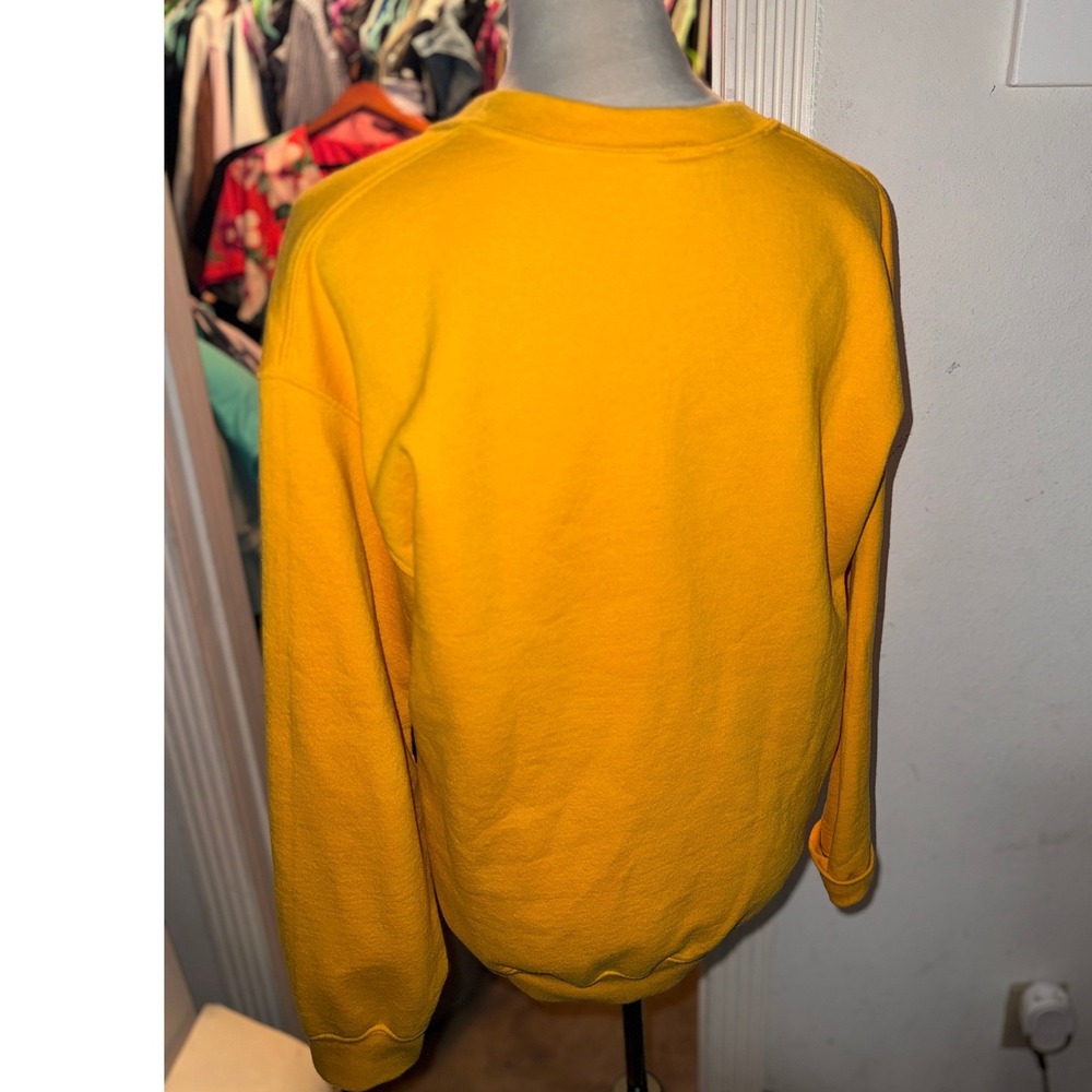 MV Sport Baylor University Bears Crewneck Sweatshirt Yellow Gold Mens Medium - Picture 4 of 7